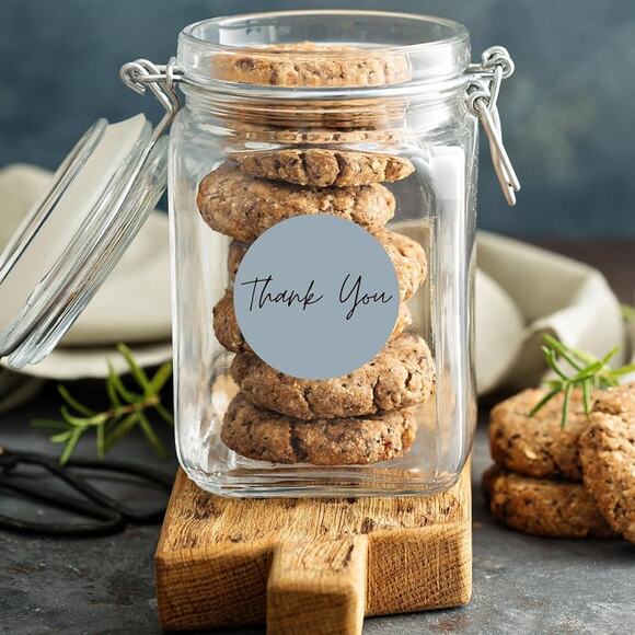 New 500 Piece Roll Self-Adhesive Morandi Thank You Stickers - 6 Designs - Picture 3 of 4